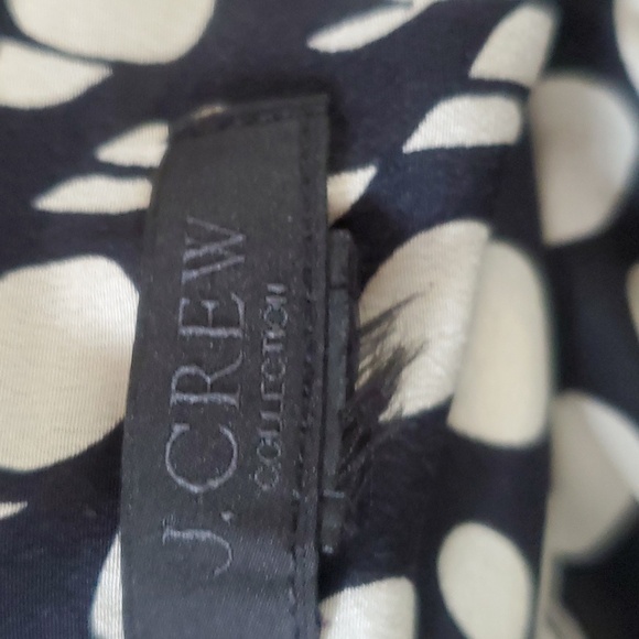 J. Crew Collection Silk Cold-Shoulder Top in Ratti Polka Dot Size L - Picture 8 of 10